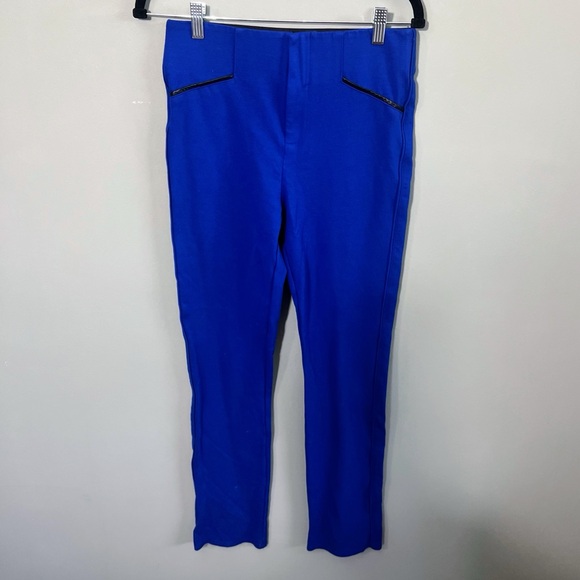 INC International Concepts Royal Blue Elastic Waist Skinny Office Pants, Size 4 - Picture 2 of 10
